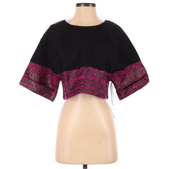 Lovers + Friends Crop Top S NWT Knit Friday Night Thick Knit Heavy Warm Party - Picture 3 of 13